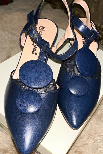 Loretta pettinari navy leather - pettinari,