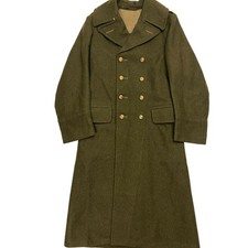 WW2 Royal Marine Greatcoat US British Army coat Olive Green Wool Military Coat