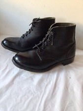 Vintage 50's GTHAWKINS Boots English Workwear UK6 Black Hobnail Leather British