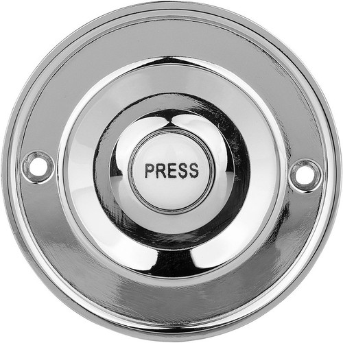 Byron wired round bell push - bell,