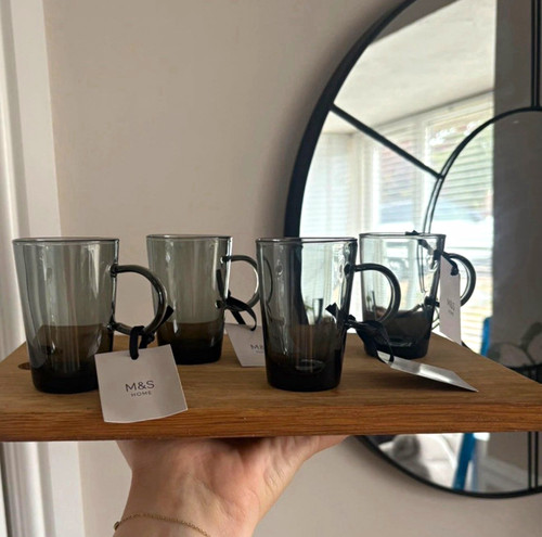 Home set 4 grey smoked - m&s,