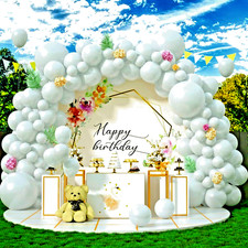 Silver White Plain Helium Balloon Quality Party Birthday Wedding pack of 10