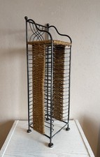 Wicker Metal CD Rack Media