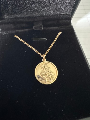 9ct yellow gold 22x17mm double - 9ct,