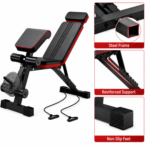 Poriya adjustable weight bench - weight,