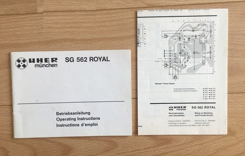 Uher sg562 operating - sg562,