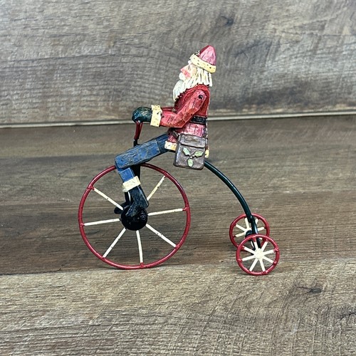 Wooden santa metal - metal, tricycle