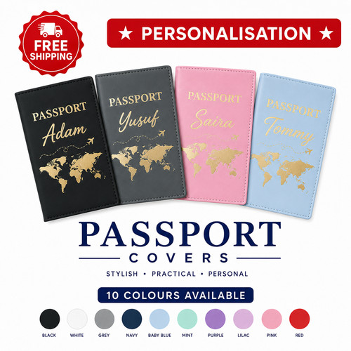 Personalised passport cover - personalised,
