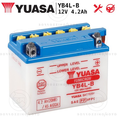Yuasa yb4l 12v battery - battery, 4ah