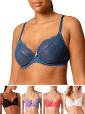 Gossard Superboost Lace Bra Plunge Sheer Underwired Non Padded Bras Lingerie