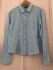 Lazy Oaf blue and white check