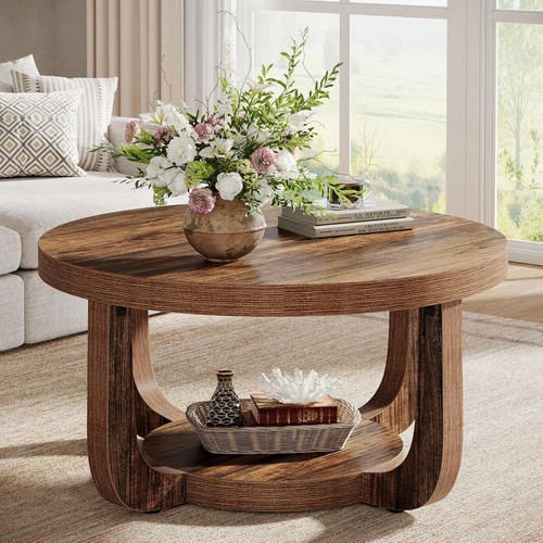 Round coffee table - round,