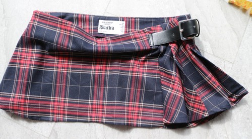 Tartan pleated micro mini - tartan,