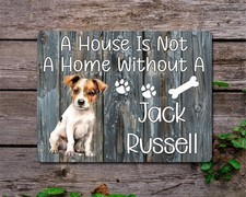 Dog Metal Sign Gift - A House