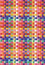 2m FABLON MULTICOLOUR BASKET