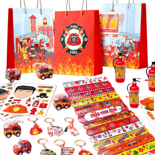Fireman party bags kids - fireman,