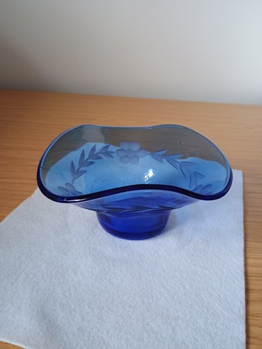 Vintage cobalt blue glass - cobalt,