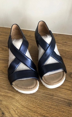 Gabor women navy leather - women's,