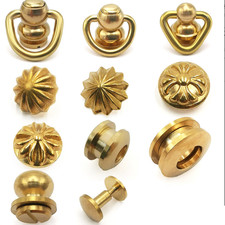 Solid Brass Leather Craft Rivet Stud Screw Back Wallet Bag Decor jewelry Parts
