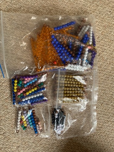 Mixed montessori bead material - mixed,