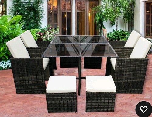 Rattan garden furniture cube - furniture,