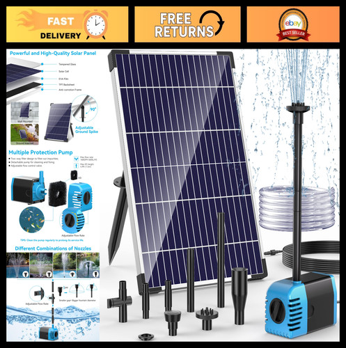 12w solar water pump 160gph - 12w,