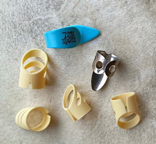 Finger and thumb picks for - and,