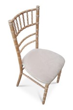 Limewash Chiavari Wedding Chairs with Seat Pad Party Banquet Wooden Natural Seat