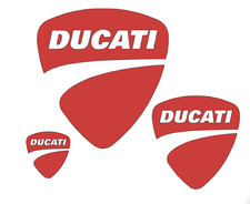 2 x DUCATI SHIELD LOGO- Vinyl