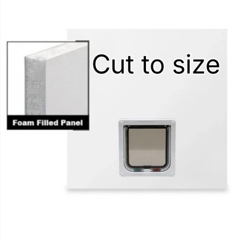 White upvc door panel with - white,