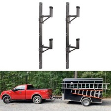 2PCS Adjustable Trailer Side Ladder Rack For Enclosed Trailer Exterior Side Wall