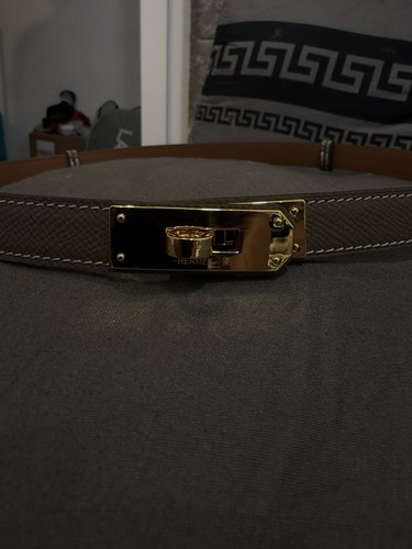 Hermes kelly belt - hermes, étoupe