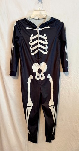 Hooded skeleton costume - skeleton,
