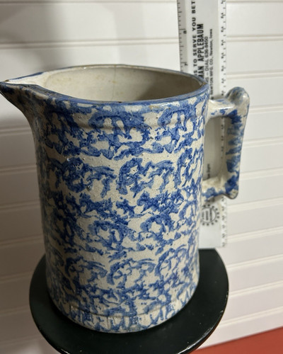 Antique blue white spongeware