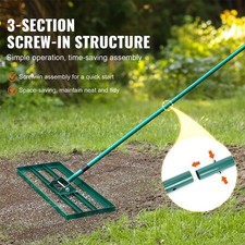 36"x10" Lawn Levelling Rake