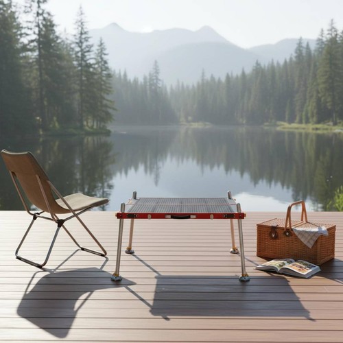 Aluminum fishing stand - aluminum,