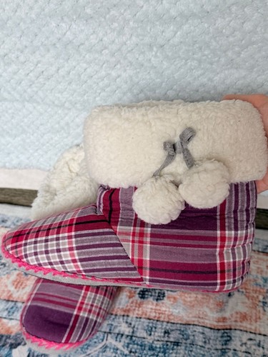 Ladies warm tartan slipper - ladies,