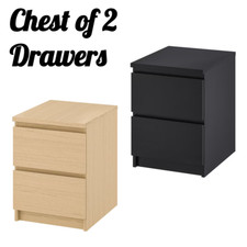 New IKEA Malm Chest of 2 Drawers bedroom & living room drawer Multicolor 40x55cm