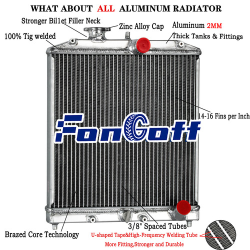 Row radiator for 1992 - for, 1992-2000