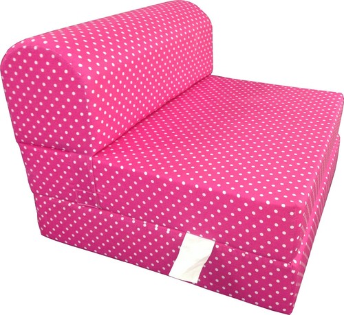 Pink polka dots sleeper chair - pink,