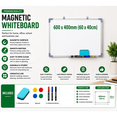 Magnetic whiteboard large - magnetic,