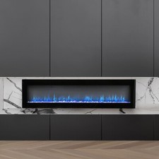 Led fireplace media - wall, fire