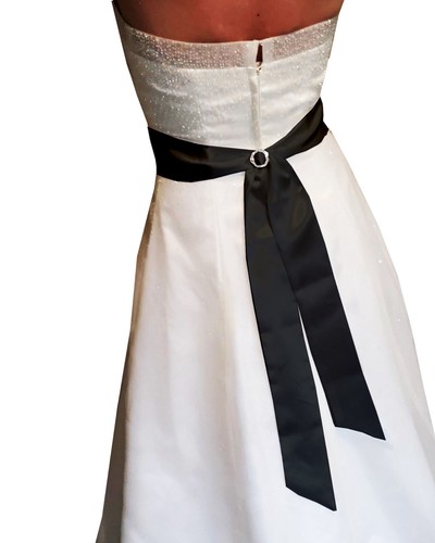 Black satin wedding - satin, fancy