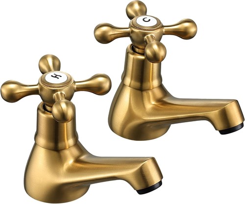 Basin pillar taps pair - basin, twin