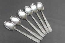 6 Vintage Firth Stainless Steel Republic of Ireland Bark Design 11cm Teaspoons