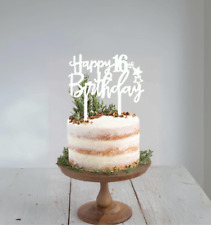 16th Birthday Sweet Sixteen Cake Topper Wooden Party Decoration - 20 COLOURS