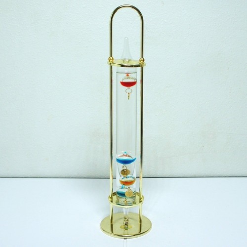 Galileo thermometer 13in gold - 13in,