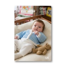 Crochet Pattern for Baby Cardigan - 3 sizes - preemie  to 6mths - CP567