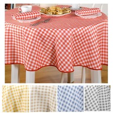 Check Table Cloths Gingham Design Soft Polyester Tableware - Molly