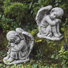 Pair of Resting Angels Stone